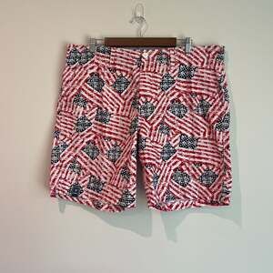 Charleston Threads Men's Gadsden‎ Flag Don't Tread on Me Swim Trunks 38